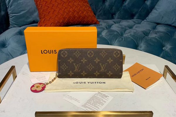 Replica Louis Vuitton M68314 LV Clemence Wallets Monogram Canvas Red