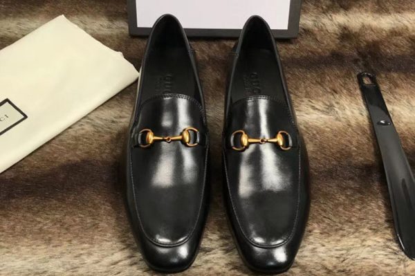 Replica Gucci 526297 Horsebit Leather loafer And Shoes Black Calf Leather