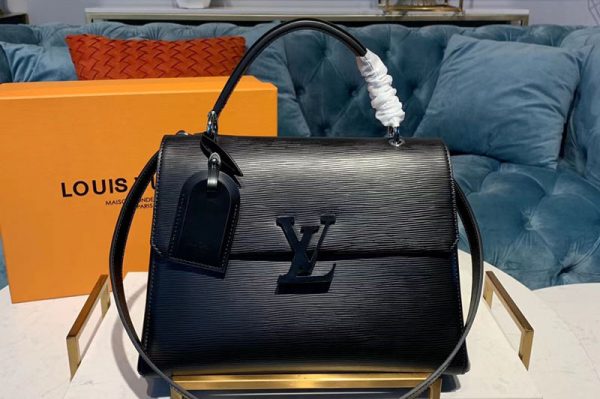 Replica Louis Vuitton M53691 LV Grenelle mm Bags Black Epi Leather