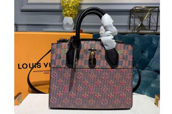 Replica Louis Vuitton M55469 LV City Steamer Bags Pink Monogram and Damier patterns