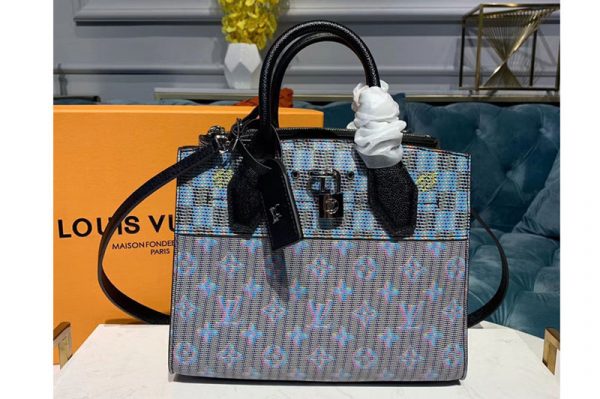 Replica Louis Vuitton M55469 LV City Steamer Bags Blue Monogram and Damier patterns