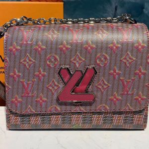 Replica Louis Vuitton M55480 LV Twist MM handbags Pink Monogram LV Pop