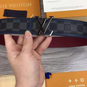 Replica Louis Vuitton M0197U LV Initiales 40mm Reversible Belt Damier Graphite Canvas Black LV Buckle