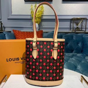 Replica ouis Vuitton M42238 LV Petit with Cherry Bucket Bags Monogram Canvas