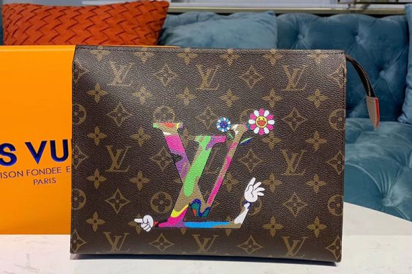 Replica Louis Vuitton M47542 LV toiletry pouch 26 Bags Monogram canvas With Flower