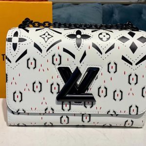 Replica Louis Vuitton M50282 LV Twist MM handbags White Calf Leather