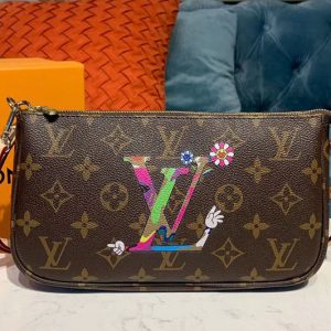 Replica Louis Vuitton M51980 LV Pochette Accessoires With Sunflower Bags Monogram Canvas