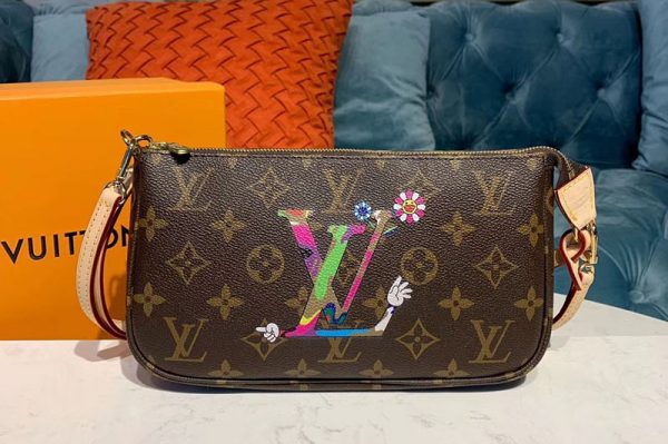 Replica Louis Vuitton M51980 LV Pochette Accessoires With Sunflower Bags Monogram Canvas