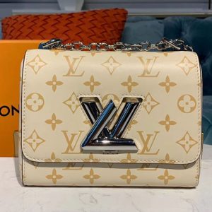 Replica Louis Vuitton M53801 LV Twist PM chain bags Monogram Tape