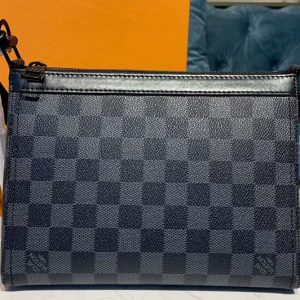 Replica Louis Vuitton M54330 Triangle Shaped Shoulder Bags Damier Graphite Canvas