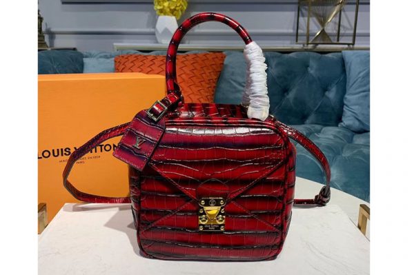 Replica Louis Vuitton M55334 LV Néo Square Bags Red Crocodile Leather