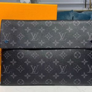 Replica Louis Vuitton N60255 LV Alpha Triple Pouches Bags Monogram Eclipse Canvas