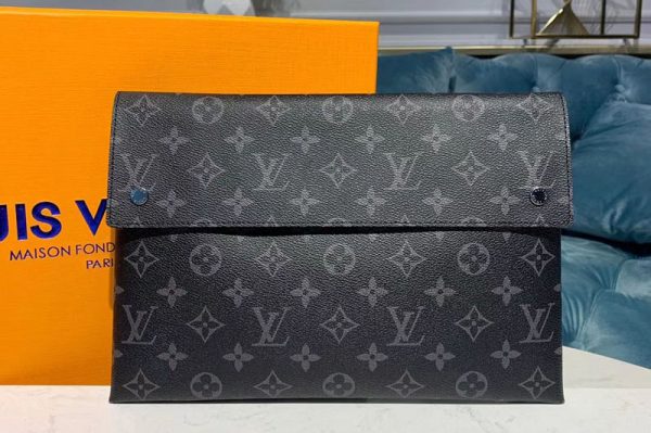 Replica Louis Vuitton N60255 LV Alpha Triple Pouches Bags Monogram Eclipse Canvas