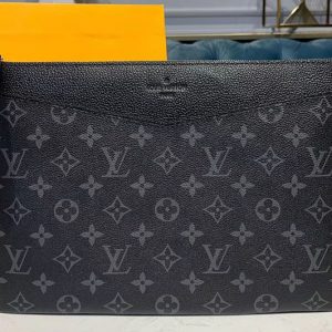 Replica Louis Vuitton M62942 LV Daily Pouch Bags Black Monogram Eclipse Canvas