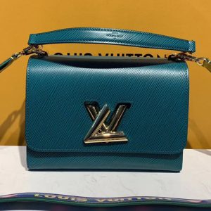 Replica Louis Vuitton M50282 LV Twist MM handbags Blue Epi Leather