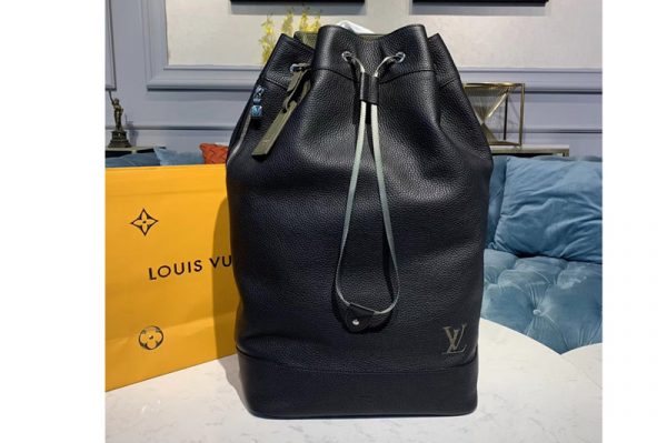 Replica Louis Vuitton M55171 LV Noe Backpack Black Taurillon leather