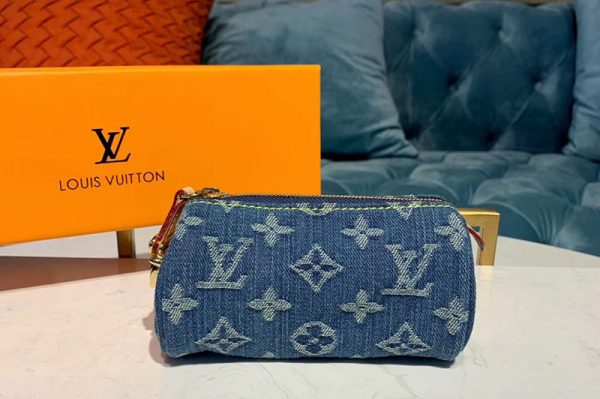 Replica Louis Vuitton M58117 LV Clutch bags Blue Monogram Denim Canvas