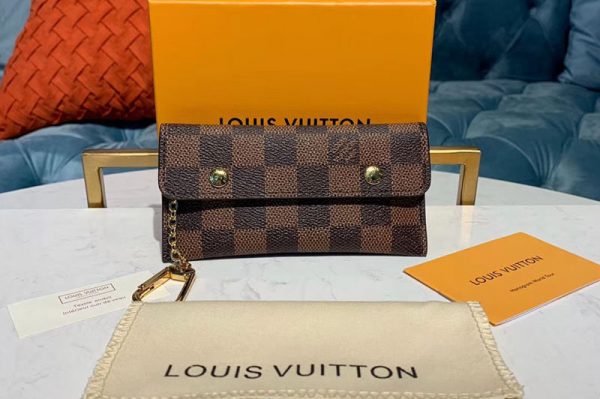 Replica Louis Vuitton M60029 LV Multicles Rabat Wallet Damier Ebene Canvas