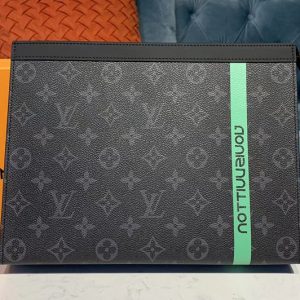 Replica Louis Vuitton M61692 LV Pochette Voyage MM Bags Monogram Eclipse Canvas