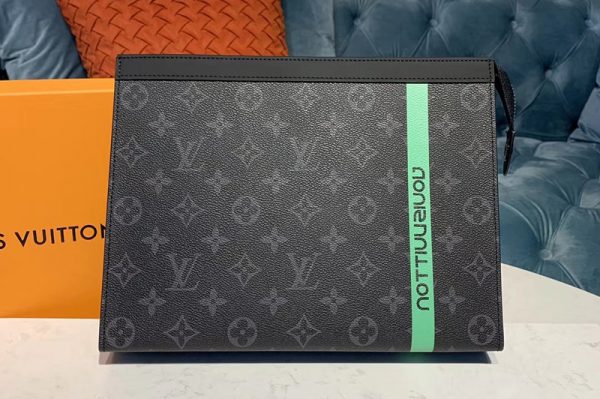 Replica Louis Vuitton M61692 LV Pochette Voyage MM Bags Monogram Eclipse Canvas