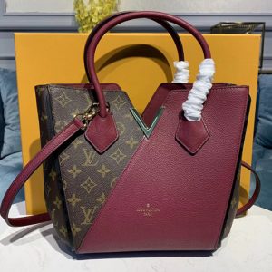 Replica Louis Vuitton M41856 LV Kimono Tote Bag Monogram Canvas/Purple Calf Leather