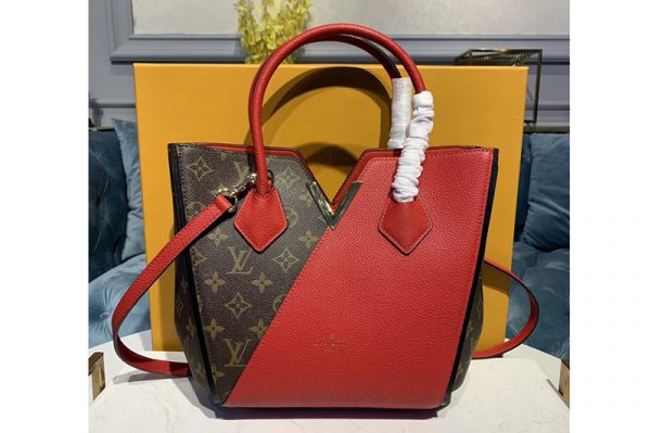 Replica Louis Vuitton M41856 LV Kimono Tote Bag Monogram Canvas/Red Calf Leather