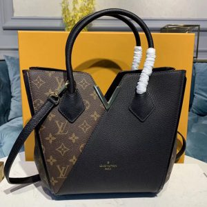 Replica Louis Vuitton M41856 LV Kimono Tote Bag Monogram Canvas/Black Calf Leather