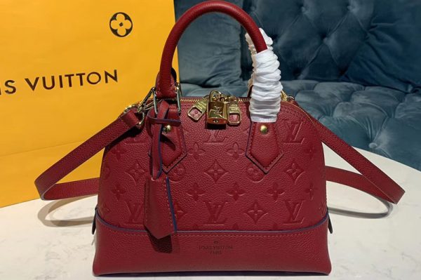 Replica Louis Vuitton M44829 LV Alma BB handbags Red Taurillon leather