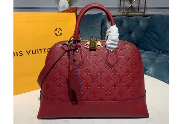 Replica Louis Vuitton M44832 LV Alma PM handbags Red Taurillon leather