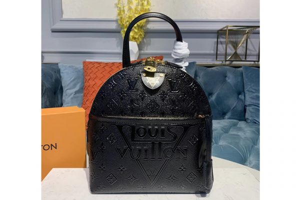 Replica Louis Vuitton M44945 LV Moon Backpack Black Embossed Monogram Midnight canvas