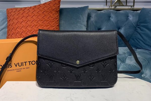 Replica Louis Vuitton M50185 LV Twinset Bags Black Taurillon leather