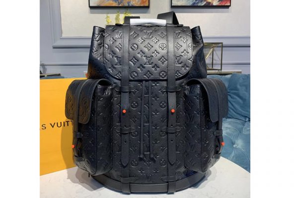 Replica Louis Vuitton M53285 LV Christopher Backpack GM Bags Black Taurillon leather