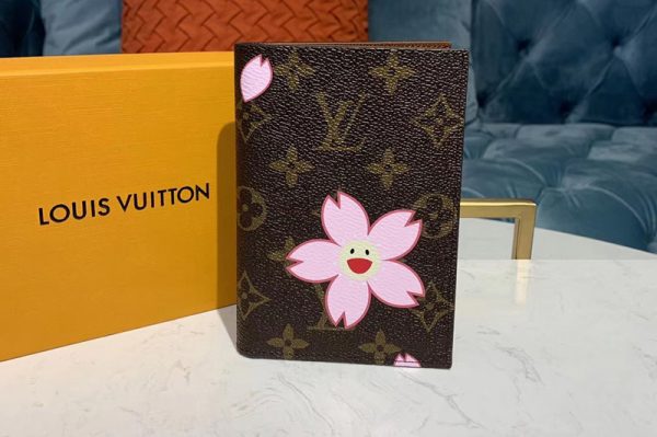 Replica Louis Vuitton M64411 LV Passport Cover Wallet Monogram canvas With Flower