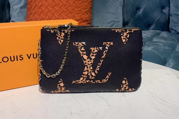 Replica Louis Vuitton M67874 LV Pochette Double Zip Bags Monogram and Monogram Giant canvas