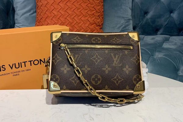 Replica Louis Vuitton M68906 LV Mini Soft Trunk bags Monogram canvas with smooth leather