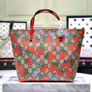 Replica Gucci ‎410812 Children's GG Gucci strawberry tote Bags Supreme canvas