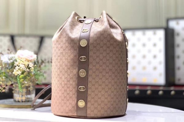 Replica Gucci ‎574775 Mini GG Supreme drawstring backpack Beige/ebony mini GG Supreme canvas