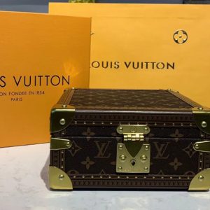 Replica Louis Vuitton M44185 LV Jewelry Box Monogram Canvas with Pink inside