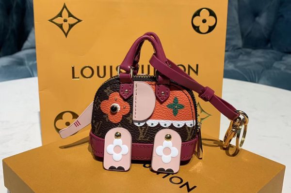 Replica Louis Vuitton M68454 LV Wild Puppet Alma Elephant bag charm and key holder Multicolored Monogram canvas