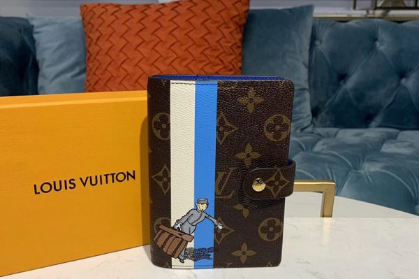 Replica Louis Vuitton R20005 LV Small Ring Agenda Cover Wallet Monogram canvas With Doorman