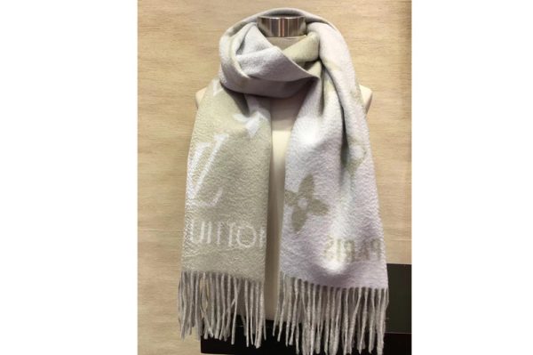 Replica Louis Vuitton M71126 LV Reykjavik Scarf 100% Cashmere Beige Color