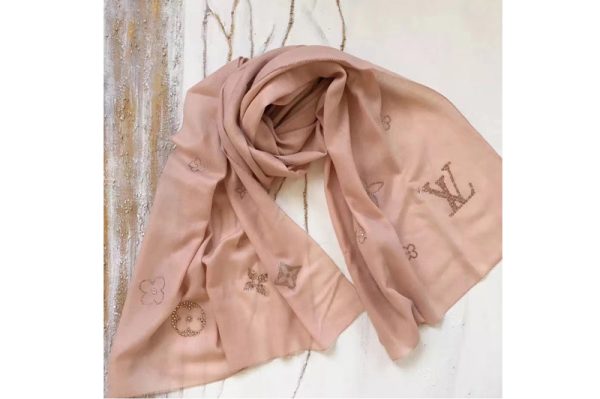 Replica Louis Vuitton M74496 LV Monte Carlo Stole Scarf Pink 100% cashmere