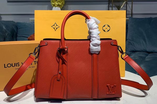 Replica Louis Vuitton M55613 LV Twist Tote Bags Red Epi leather