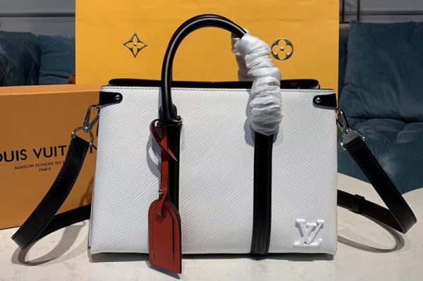 Replica Louis Vuitton M55613 LV Twist Tote Bags White Epi leather