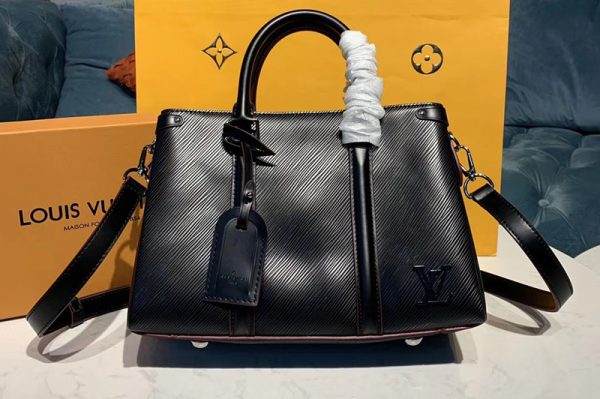 Replica Louis Vuitton M55613 LV Twist Tote Bags Black Epi leather