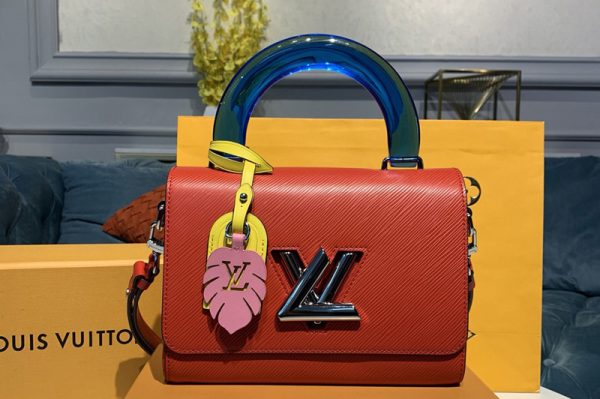 Replica Louis Vuitton M50282 LV TWIST MM Bags Red Epi Leather