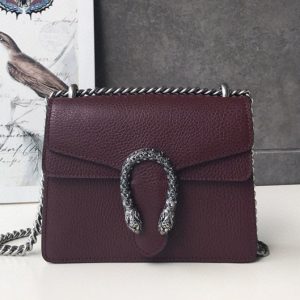 Replica Gucci 421970 Dionysus leather mini bag in Bordeaux Leather