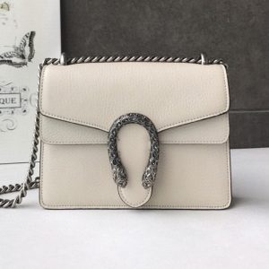 Replica Gucci 421970 Dionysus leather mini bag in White Leather