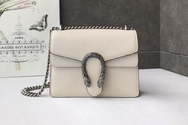 Replica Gucci 421970 Dionysus leather mini bag in White Leather