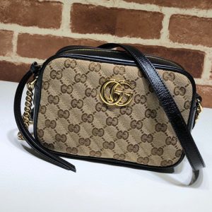 Replica Gucci 448065 GG Marmont matelasse mini bag in GG Canvas